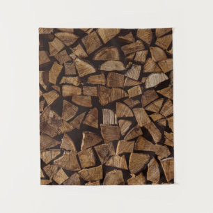 Pile of firewoods tapestry