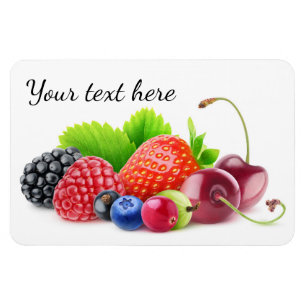 Pile of fresh berries magnet