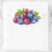 Pile of fresh berries oval sticker (Bag)