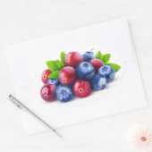 Pile of fresh berries oval sticker (Envelope)