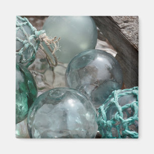 Pile Of Glass Fishing Floats Magnet