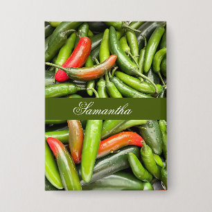 Pile Of Green Spicy Peppers