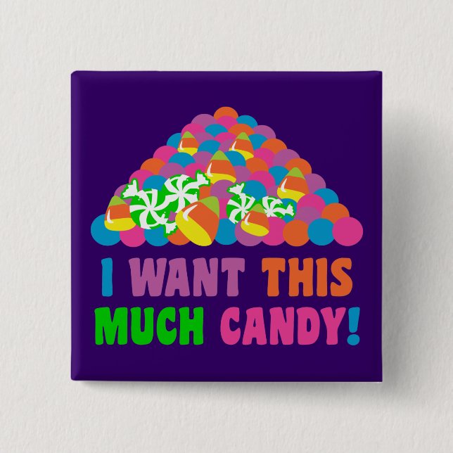 Pile of Halloween Candy 15 Cm Square Badge (Front)