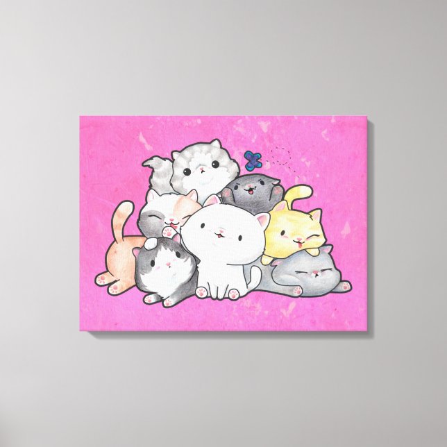 Pile of Kittens Canvas Print (Front)