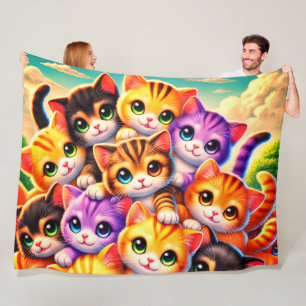 Pile of Kittens Fleece Blanket