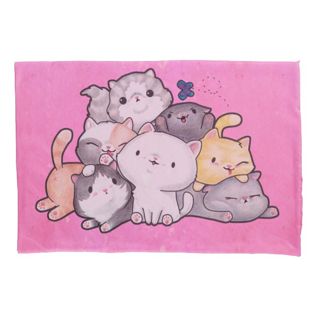 Pile of Kittens Pillowcase (Front)