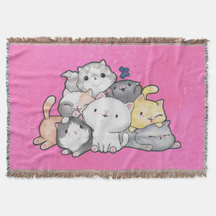 Pile of Kittens Throw Blanket
