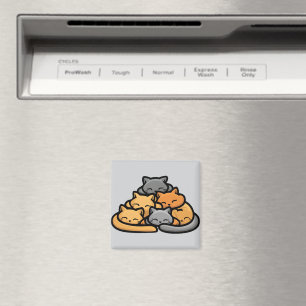 Pile Of Kitty Cats Funny Cute Cat Lover Magnet