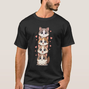 Pile Of Kitty Cats Funny Cute Ragdoll Kittens Pile T-Shirt