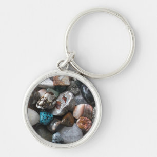 Pile of Polished Rocks Key Ring