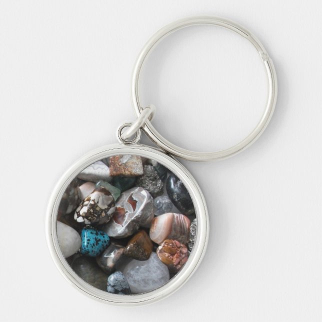 Pile of Polished Rocks Key Ring (Front)