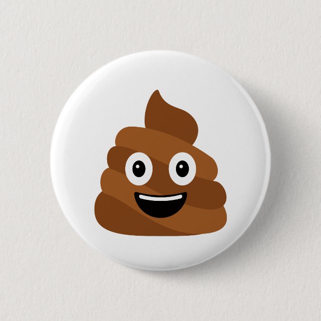Pile of Poo Emoji Button (Front)