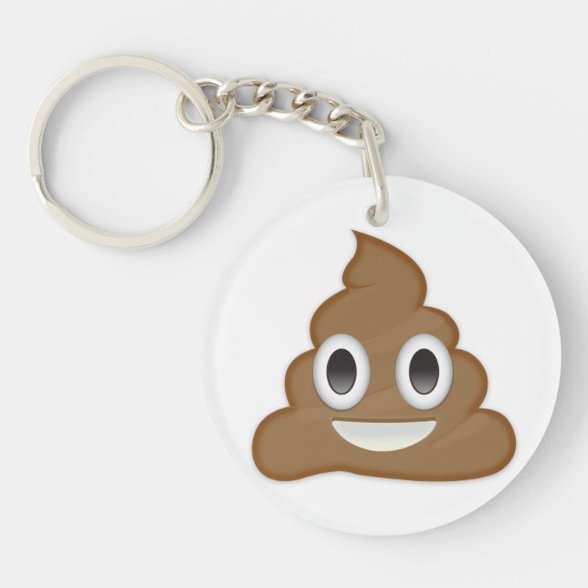 Pile Of Poo Emoji Key Ring (Front)