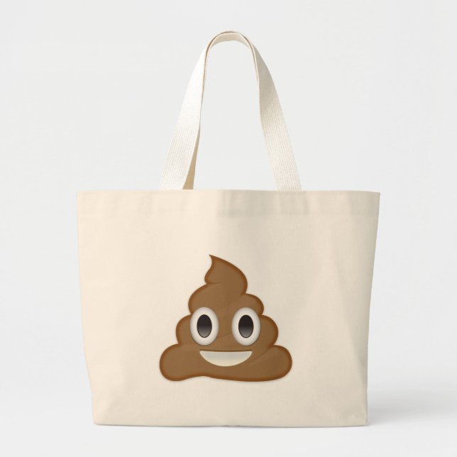 Pile Of Poo Emoji Large Tote Bag (Front)