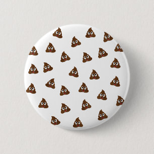 Pile of Poo emoji smiling poops 6 Cm Round Badge