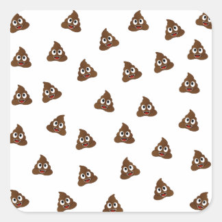 Pile of Poo emoji smiling poops Square Sticker