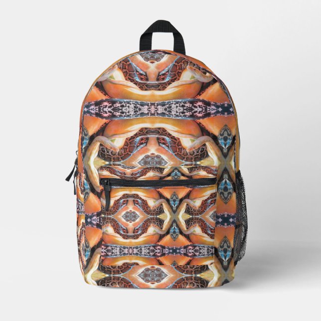 Pile of Pythons Patterned Backpack (Front)
