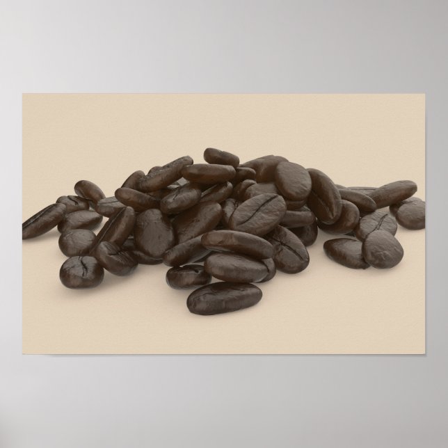Pile of roasted coffee beans poster (Front)