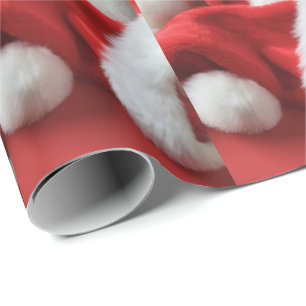 Pile of Santa hats Wrapping Paper