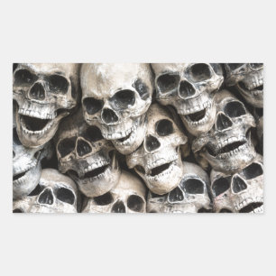 Pile Of Skulls Rectangular Sticker