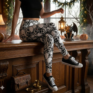 Pile of Skulls Red Eye ID222 Leggings