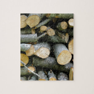 Pile of Stacked Cut Firewood Jigsaw Puzzle