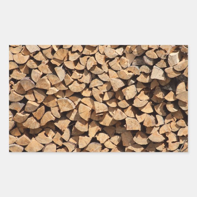 Pile Of Wood Rectangular Sticker (Front)