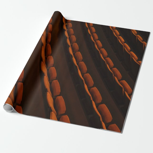 Pile of yellow chairs wrapping paper (Unrolled)