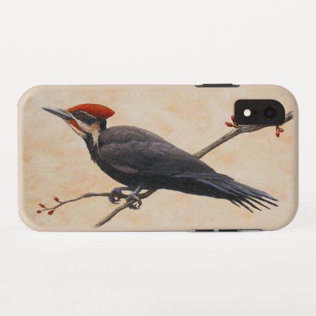 Pileated Woodpecker Perched on Tree Branch Case-Mate iPhone Case (Back (Horizontal))