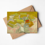 Piles of French Novels | Vincent Van Gogh Card<br><div class="desc">Piles of French Novels (1887) by Dutch post-impressionist artist Vincent Van Gogh. Original artwork is an oil on canvas depicting stacks of books in vibrant yellow tones.

Use the design tools to add custom text or personalise the image.</div>