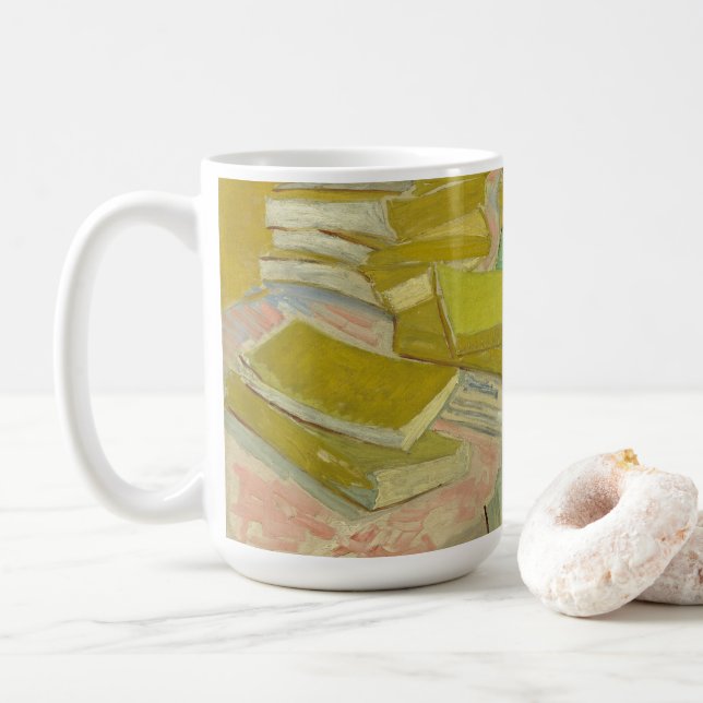 Piles of French Novels | Vincent van Gogh Coffee Mug (With Donut)