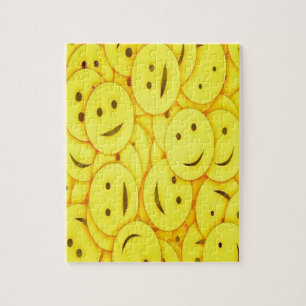 Piles of Yellow Cute Happy Faces Jigsaw Puzzle