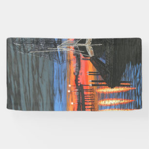 Pilgrim at dawn Dana point harbour painting Banner