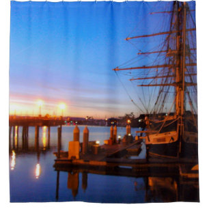 Pilgrim at dawn Dana point harbour photo Shower Curtain