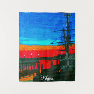 Pilgrim at dawn tapestry