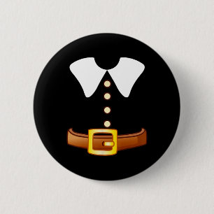 Pilgrim Costume Halloween Funny Thanksgiving Boys 6 Cm Round Badge