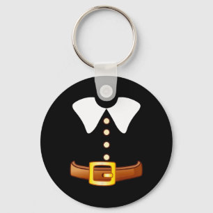 Pilgrim Costume Halloween Funny Thanksgiving Boys Key Ring