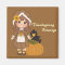 Pilgrim Girl Thanksgiving Magnet