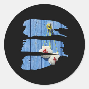 Pilgrim Hiking St James Way Buen Camino Travel Spa Classic Round Sticker