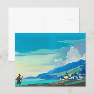 Pilgrim of the Radiant City by Nicholas Roerich Invitation Postcard