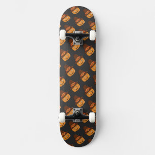 Pilgrim Pumpkin Grin Thanksgiving Skateboard