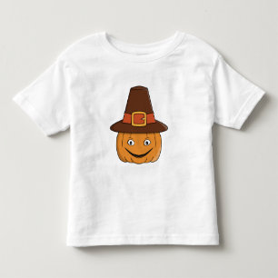 Pilgrim Pumpkin Grin Thanksgiving Toddler T-Shirt