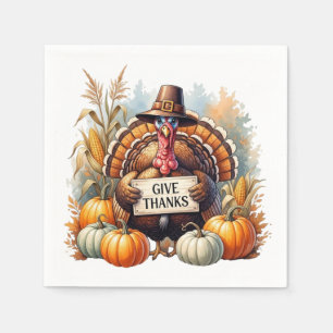 Pilgrim Spirit & Pumpkin Joy Napkin