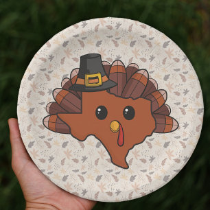 Pilgrim Texas Turkey Paper Plate