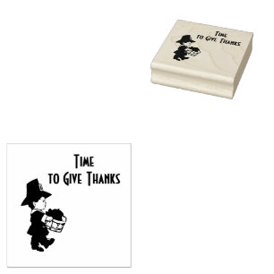 Pilgrim Time to Give Thanks Rubber Stamp