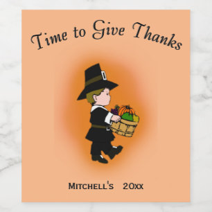 Pilgrim Time to Give Thanks Wine Label