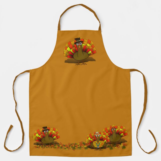 Pilgrim Turkey Thanksgiving Apron (Front)