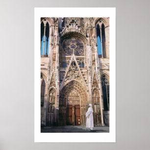"Pilgrimage" Chartres Cathedral Watercolor Poster