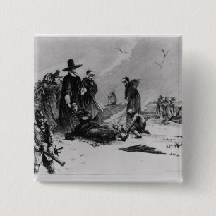 Pilgrims 15 Cm Square Badge