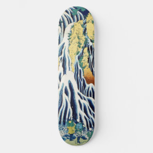 Pilgrims at Kirifuri Waterfall Japanese art Skateboard